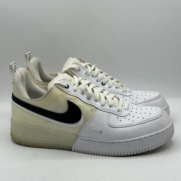 NIKE Air Force 1 React Black White Sz 9.5 - Picture 2 of 8